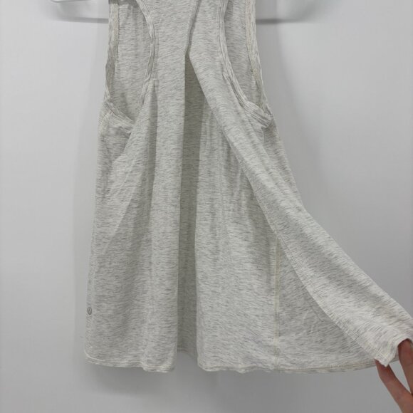 Lululemon Tie Tank Top Womens Size 4 Heather Gray *Read* Gym Athletic - Picture 5 of 7